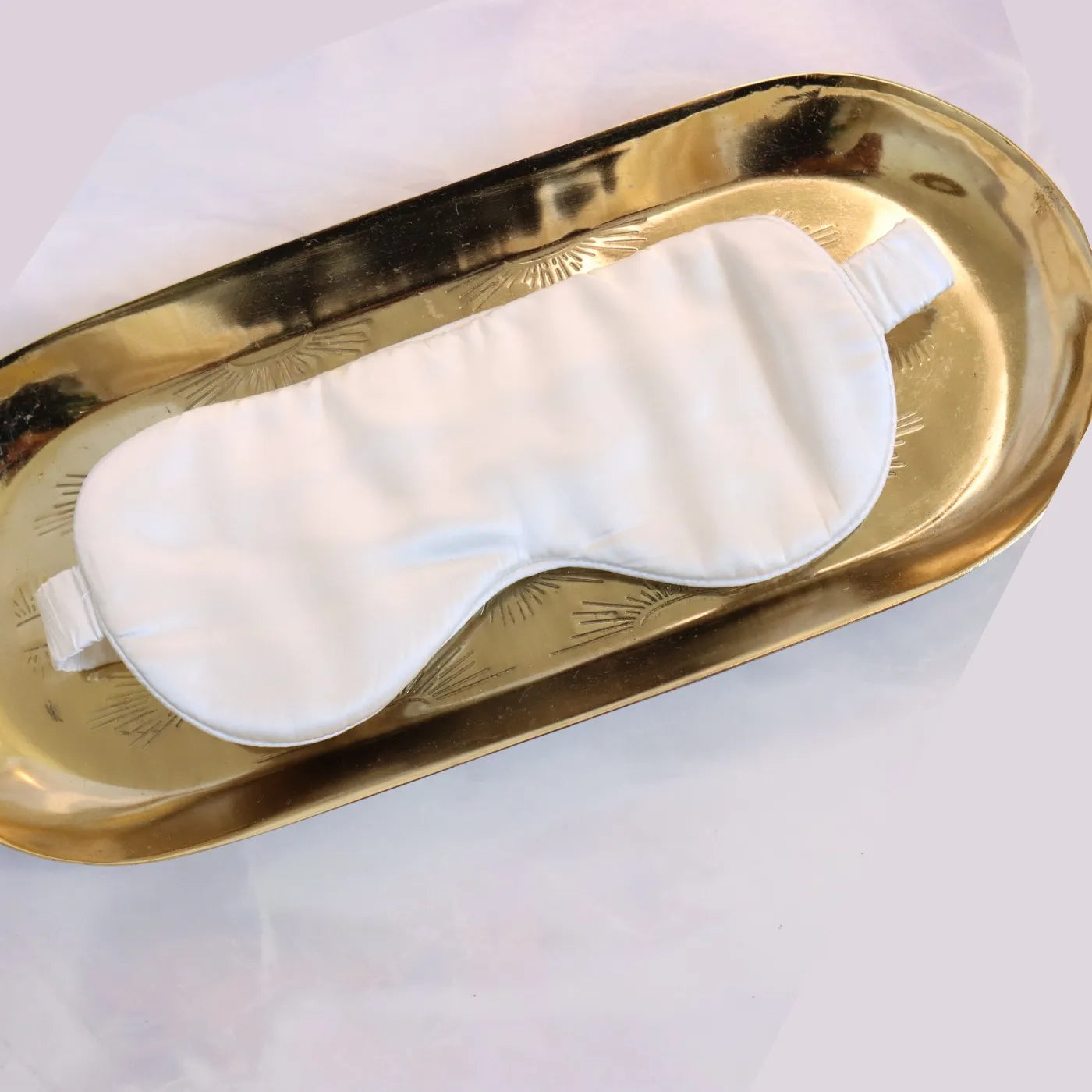 Silk Eye Sleeping Mask 100% Pure Mulberry Silk White Luxury Gift