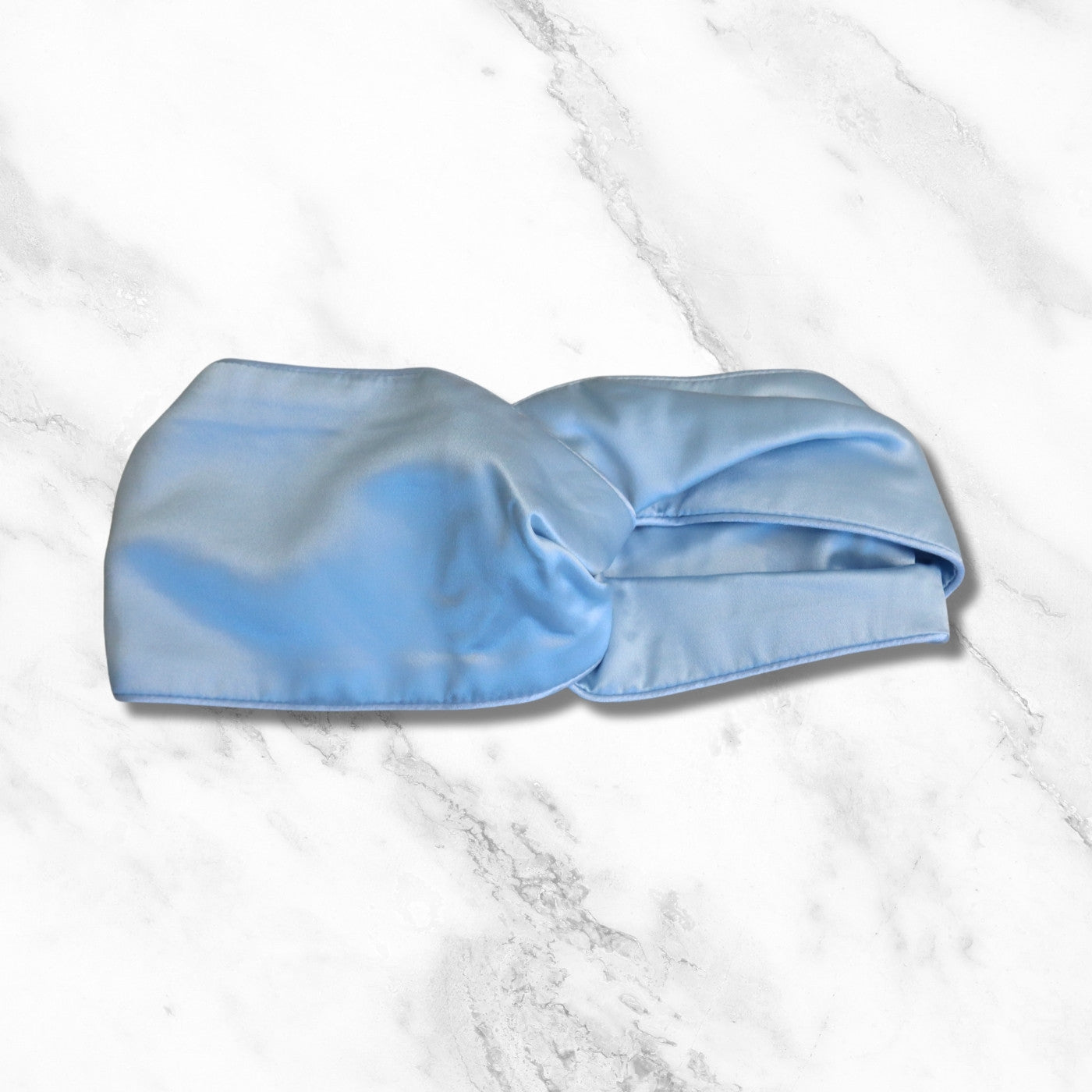 Silk Headband - 100% Pure Mulberry Silk 25 MM Light Blue Real Silk UK