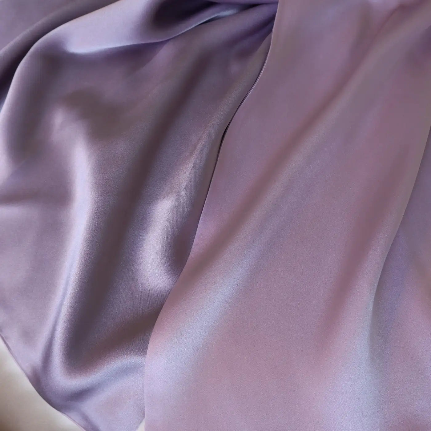 Lilac Silk Scarf with Hand Embroidered Purple Flowers 100% Mulberry Silk UK