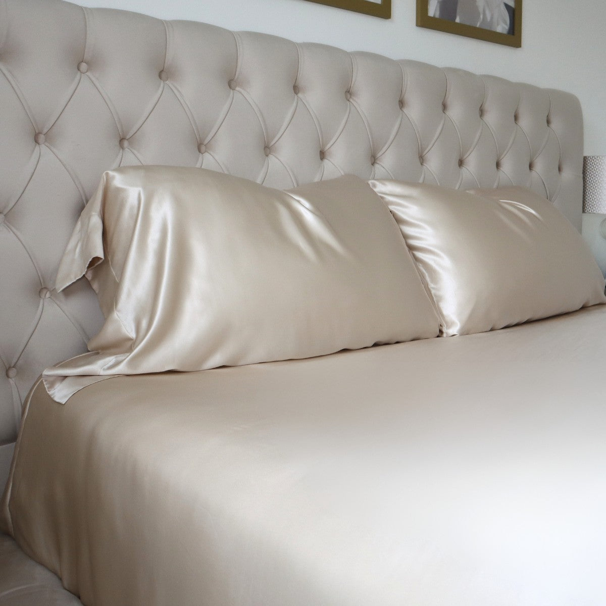 22 momme 100% mulberry silk bedding Real Silk Pillowcase 4 pieces UK USA Double King gold