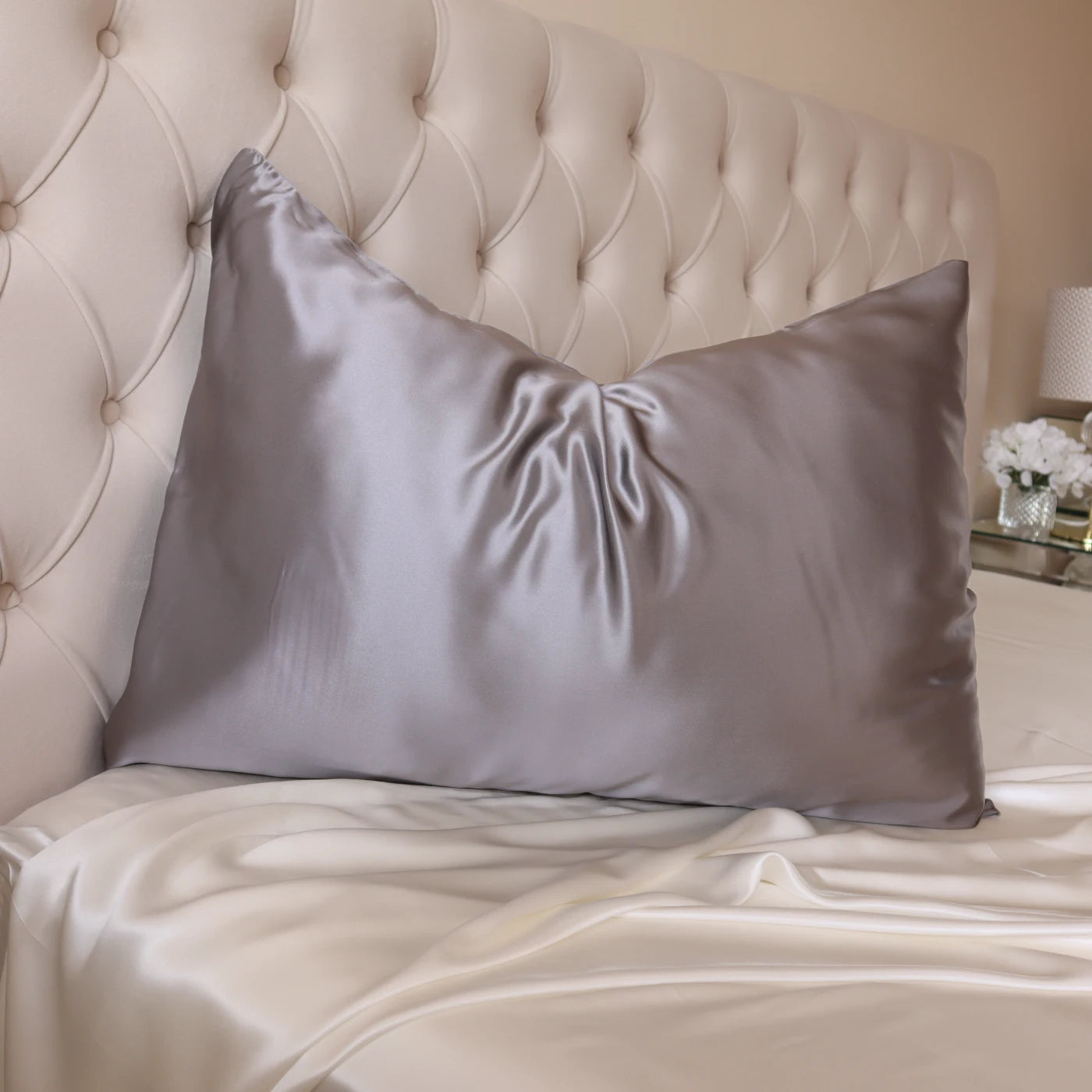 100% Real Mulberry Silk Pillowcase With Zipper 22 Momme 6A Grade Highest quality luxury silk pillows UK USA ES CA queen king standard light dark grey silver