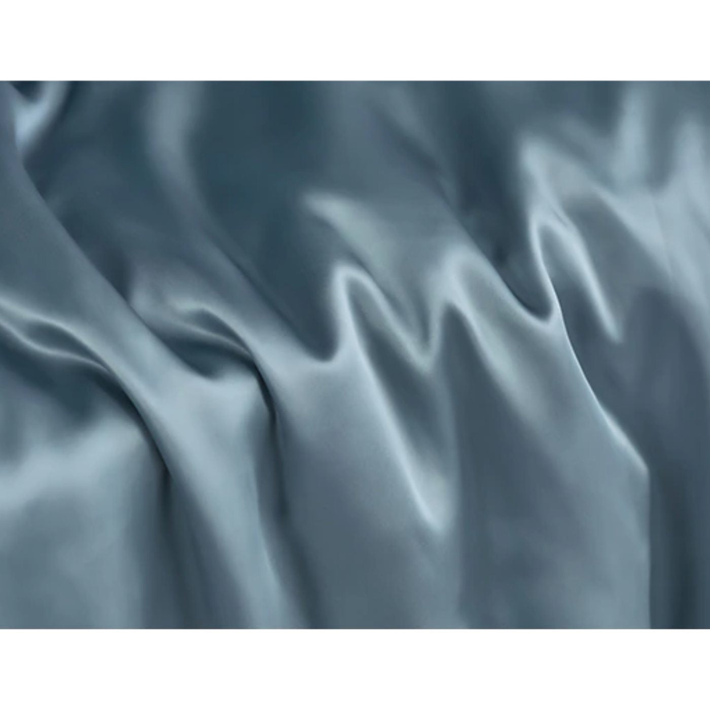 Luxury 4 Psc 22 Momme 100% Mulberry Silk Bedding Set Duvet Cover Fitted Sheet 2 Pillow Covers Cases in Light Grey Blue Hazel Petrol
