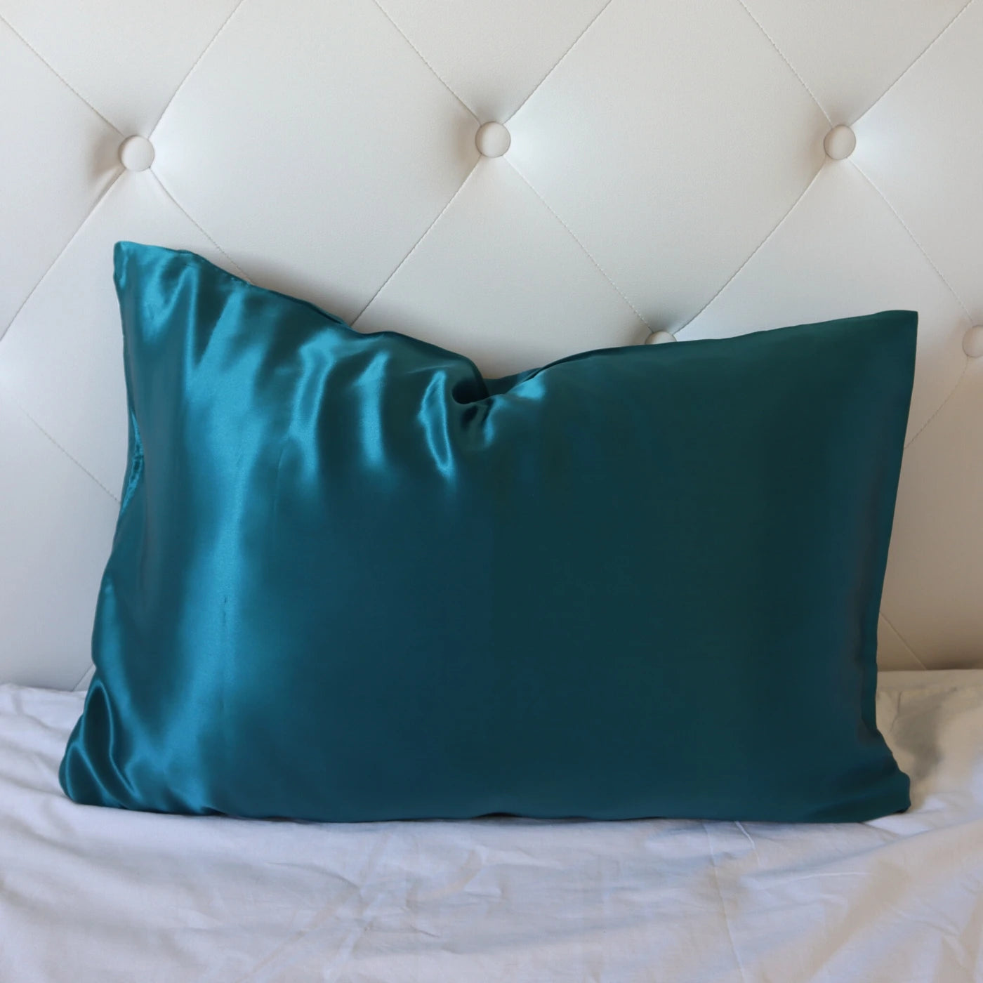 Blue silk pillows best sale