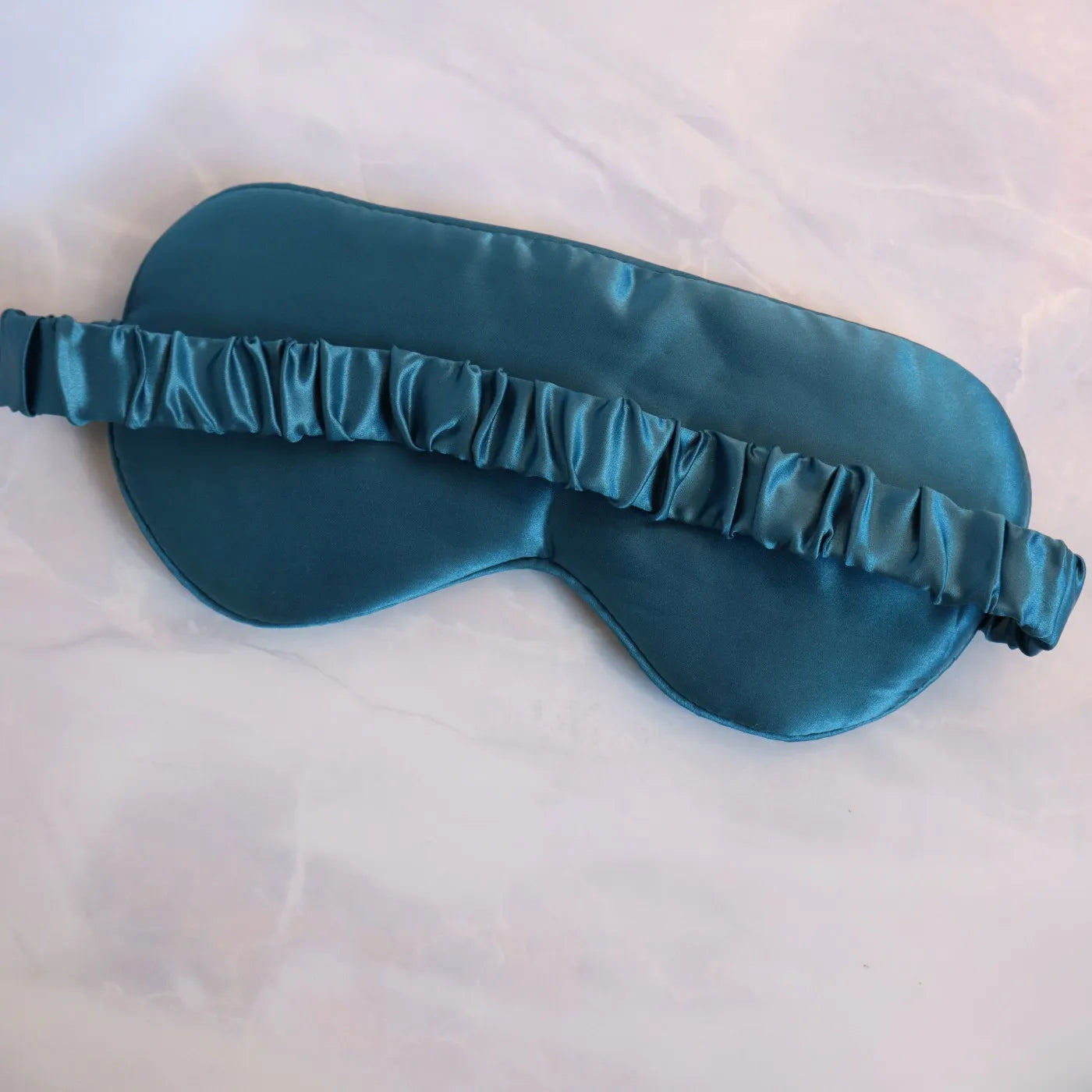 Luxury 22mm 100% Mulberry Silk Eye Mask in Teal Blue 22 mm Real Silk