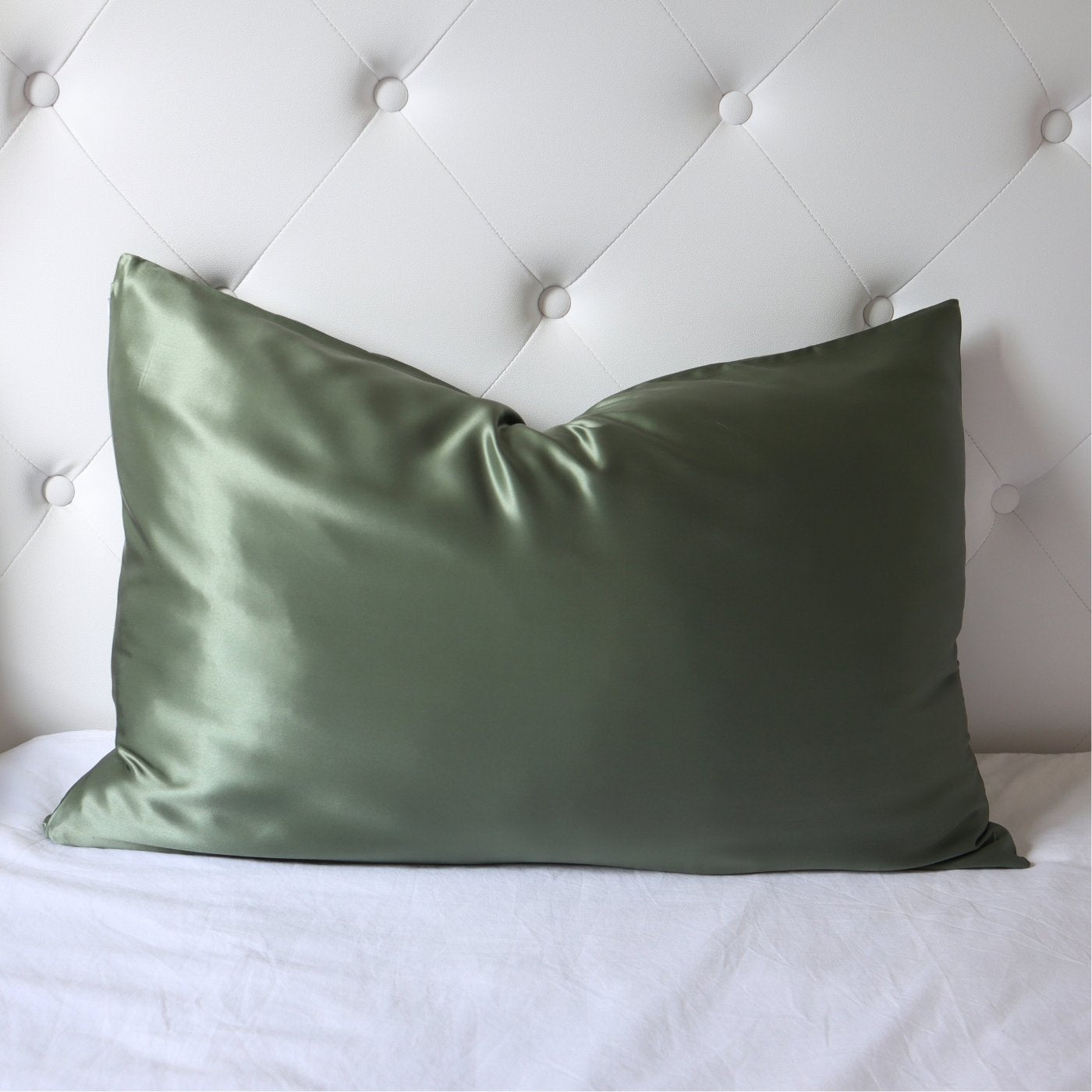 100% Real Mulberry Silk Pillowcase With Zipper 22 Momme 6A Grade Highest quality luxury silk pillows UK USA ES CA queen king standard light green olive