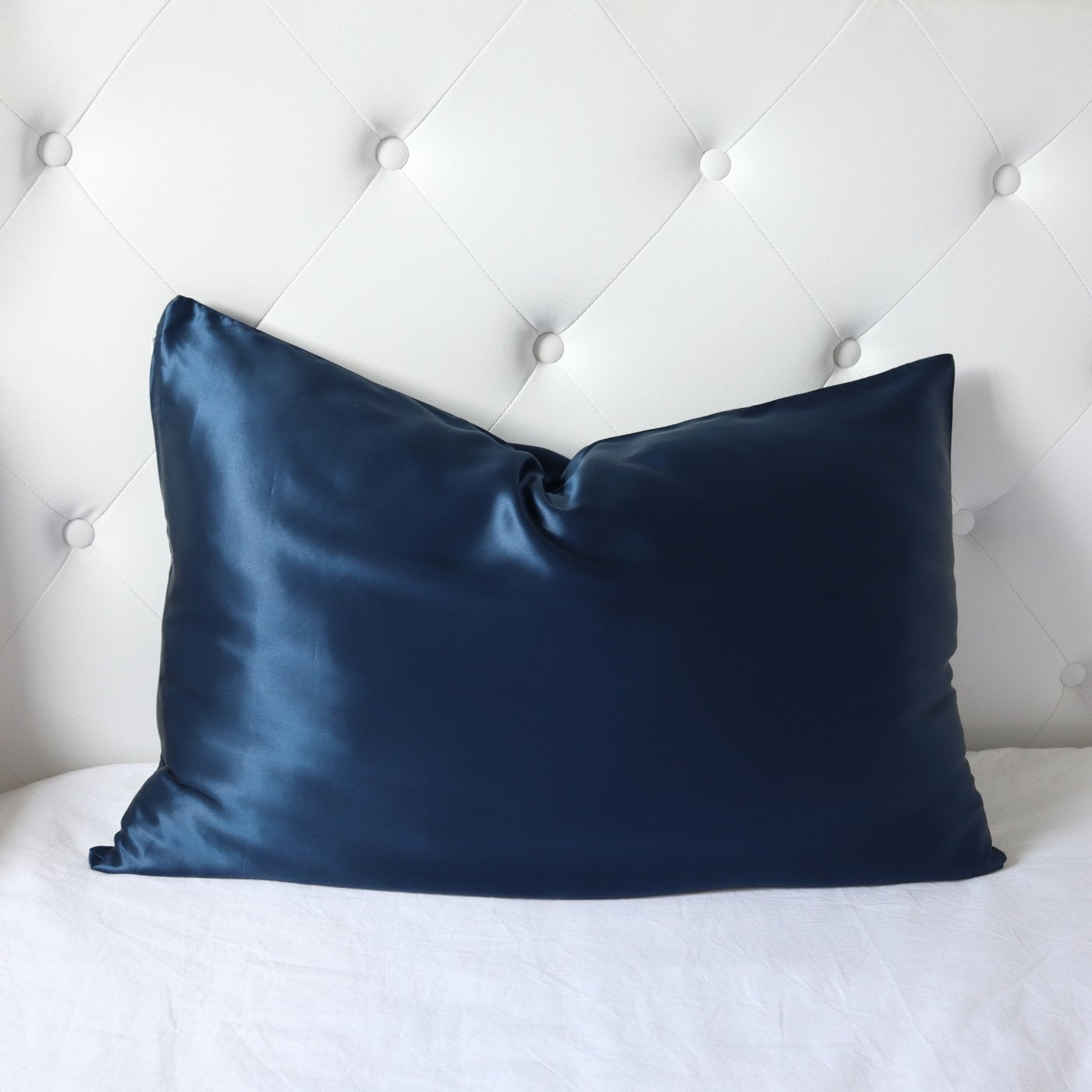 100% Real Mulberry Silk Pillowcase With Zipper 22 Momme 6A Grade Highest quality luxury silk pillows UK USA ES CA queen king standard navy dark blue