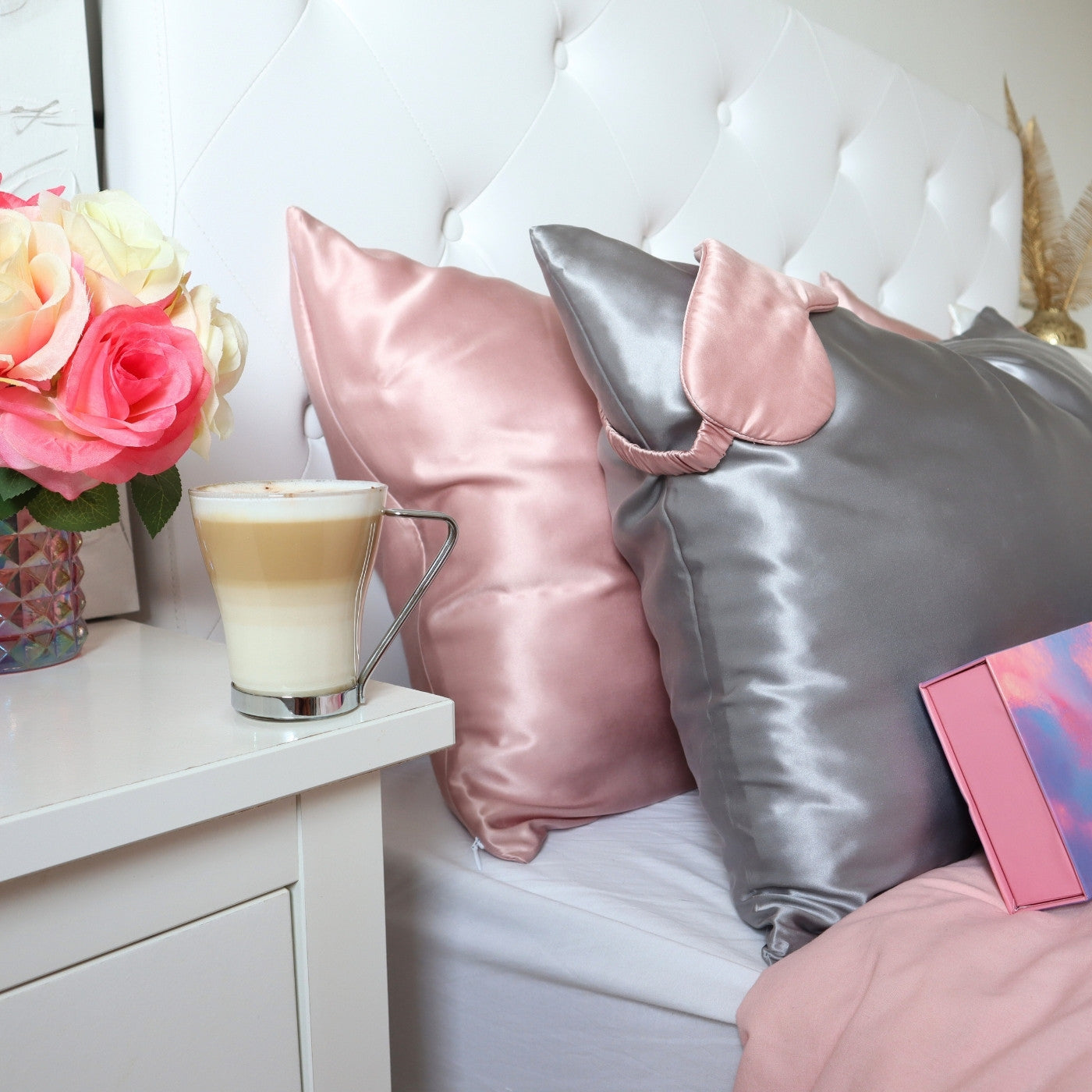 Best Silk Pillowcase UK Ireland Real Silk White Gold Pink Silver