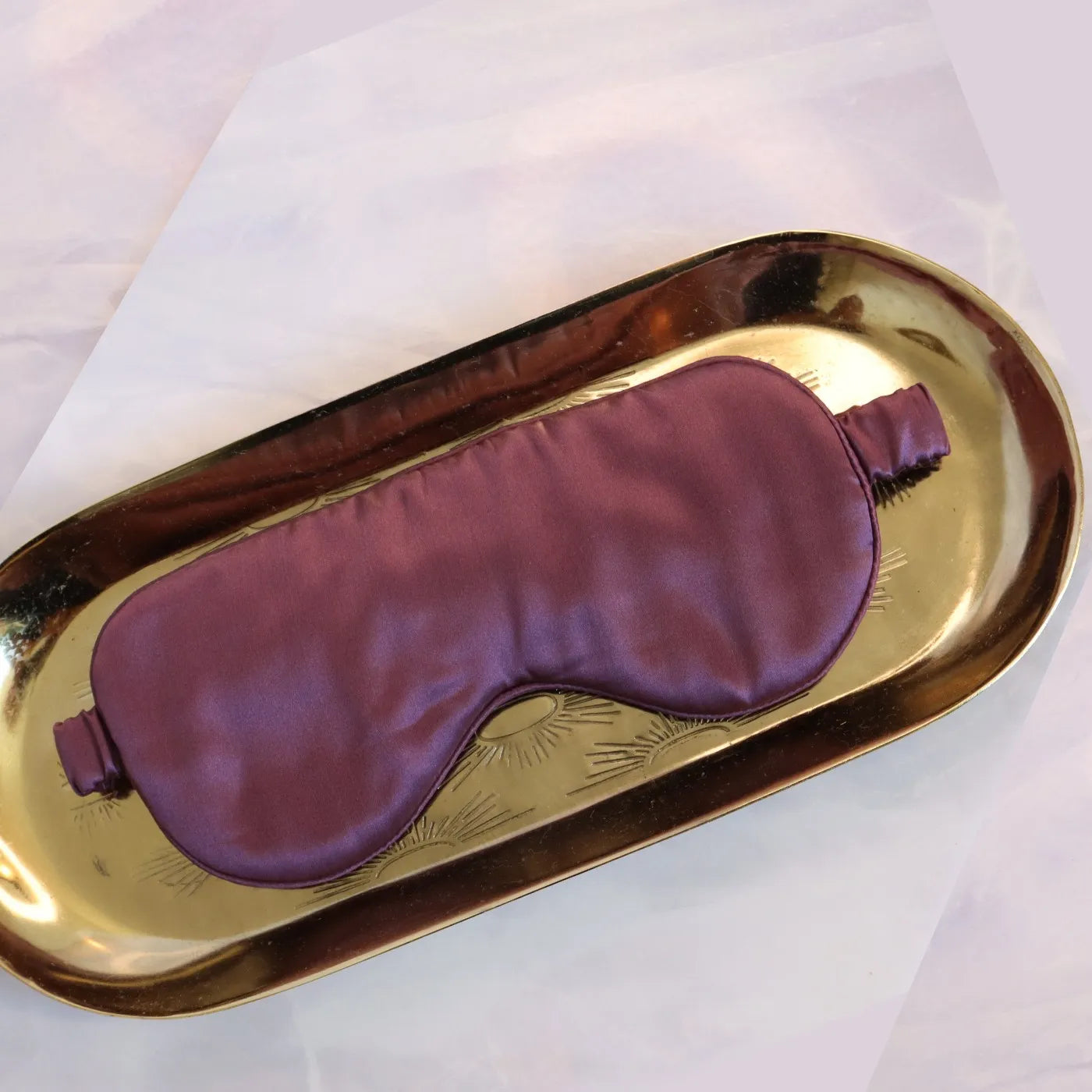 Luxury 22mm 100% Mulberry Silk Eye Mask in Purple