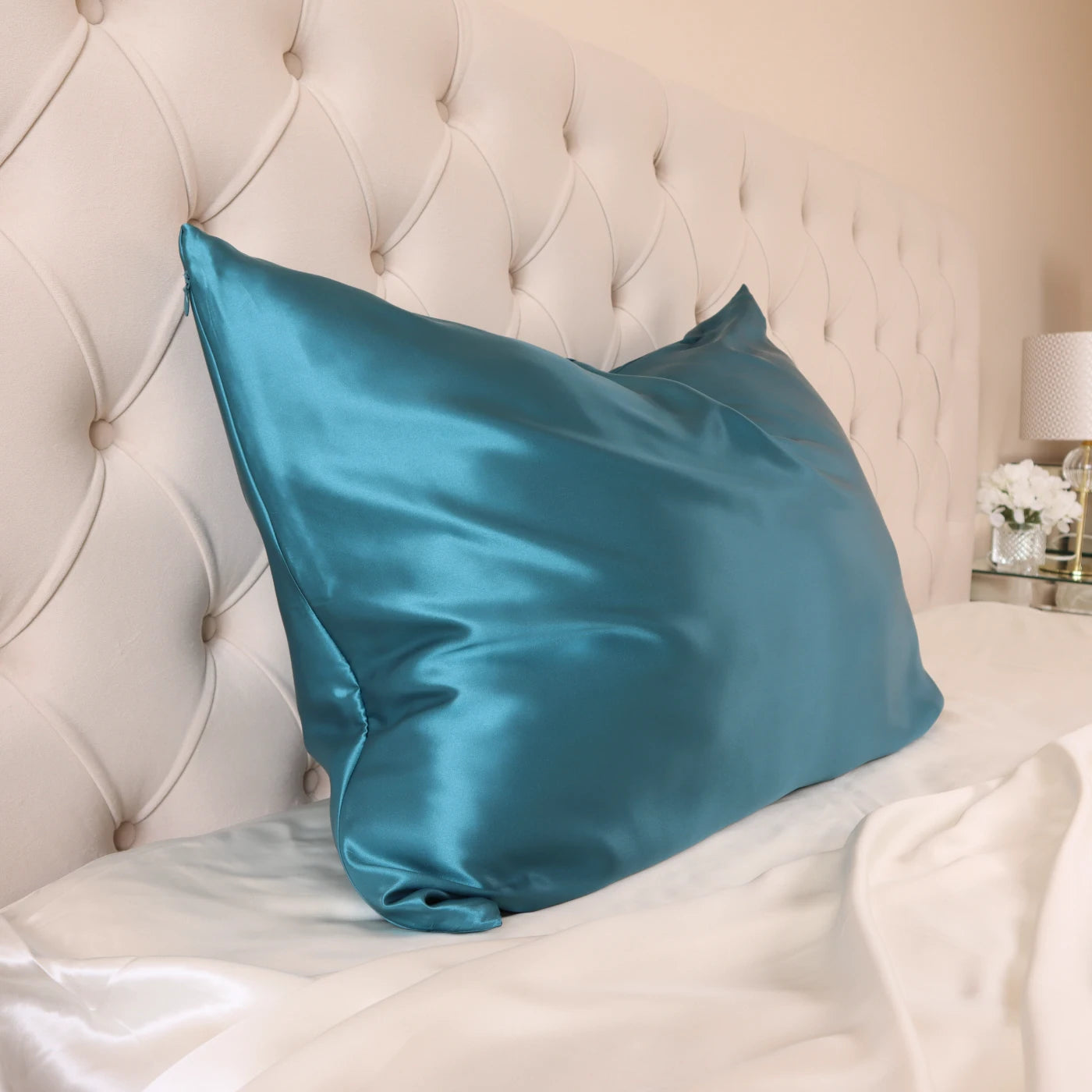 100% Real Mulberry Silk Pillowcase With Zipper 22 Momme 6A Grade Highest quality luxury silk pillows UK USA ES CA queen king standard teal blue peacock