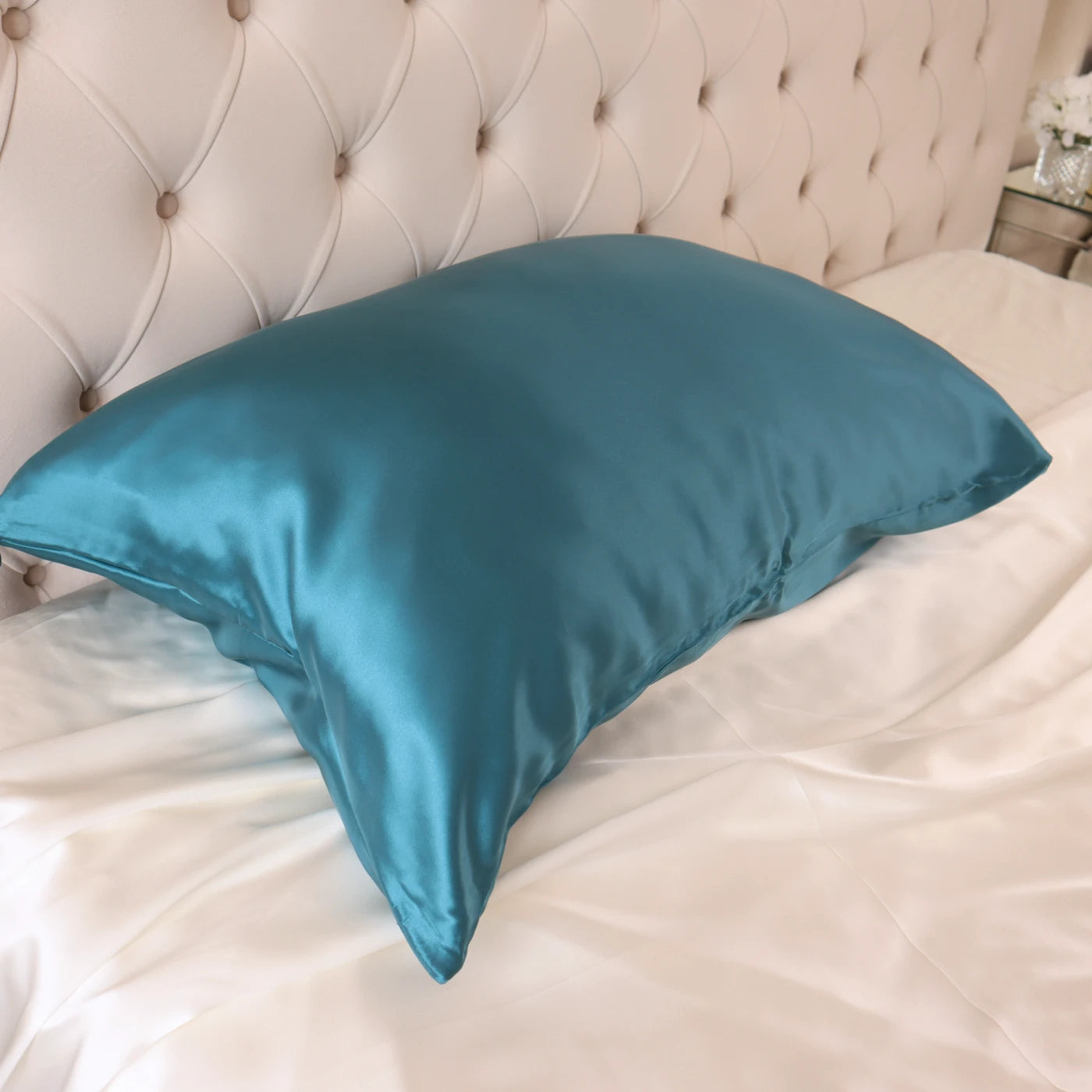 100% Real Mulberry Silk Pillowcase With Zipper 22 Momme 6A Grade Highest quality luxury silk pillows UK USA ES CA queen king standard teal blue peacock