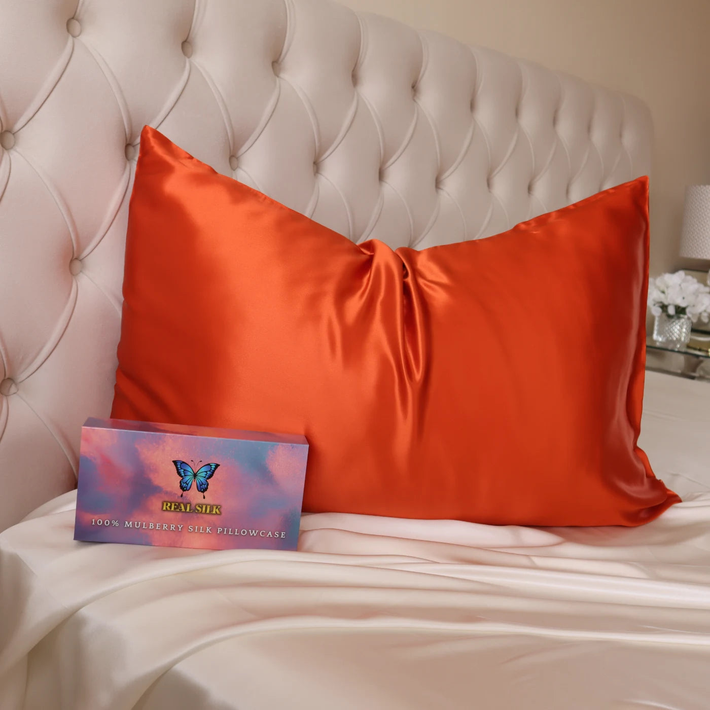 Orange Envelope 22MM Mulberry Silk Pillowcase