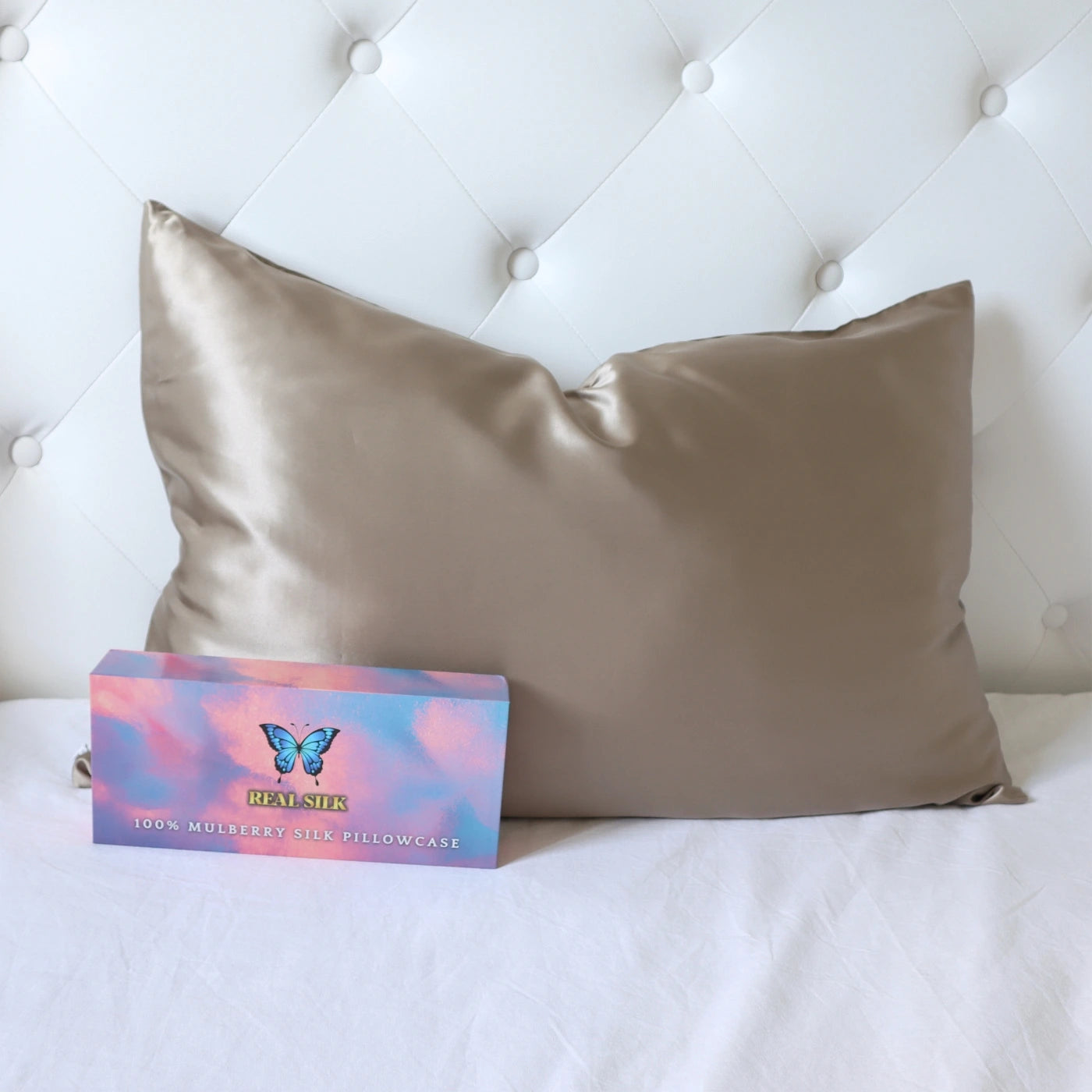 Light Brown 22 Momme Mulberry Silk Pillowcase