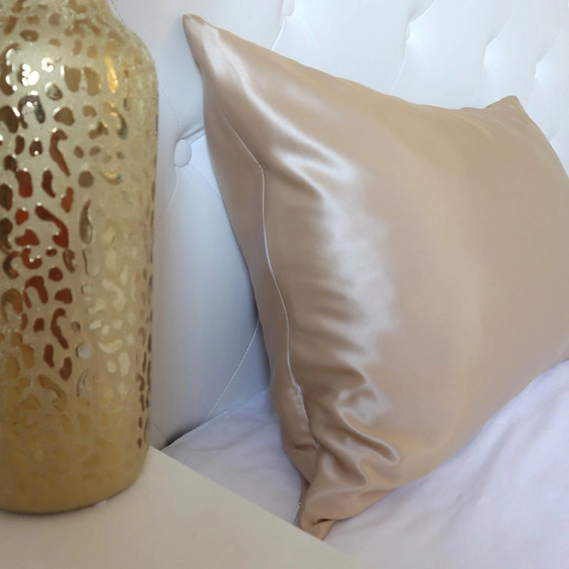 Mulberry Silk Pillowcase With Zipper, 22 Momme 6A Grade Gold